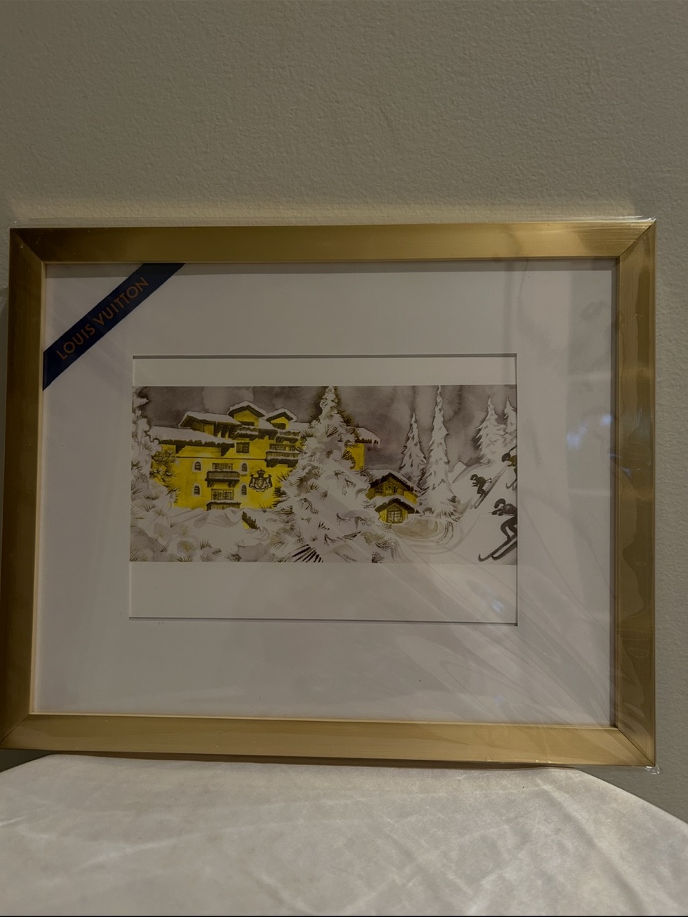 “Courchevel” Louis Vuitton X Ruben Toledo Authentic Framed Art COA